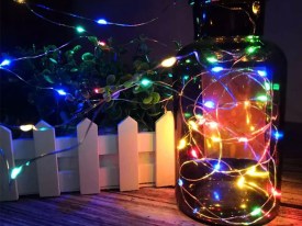 Luces alambre multicolor